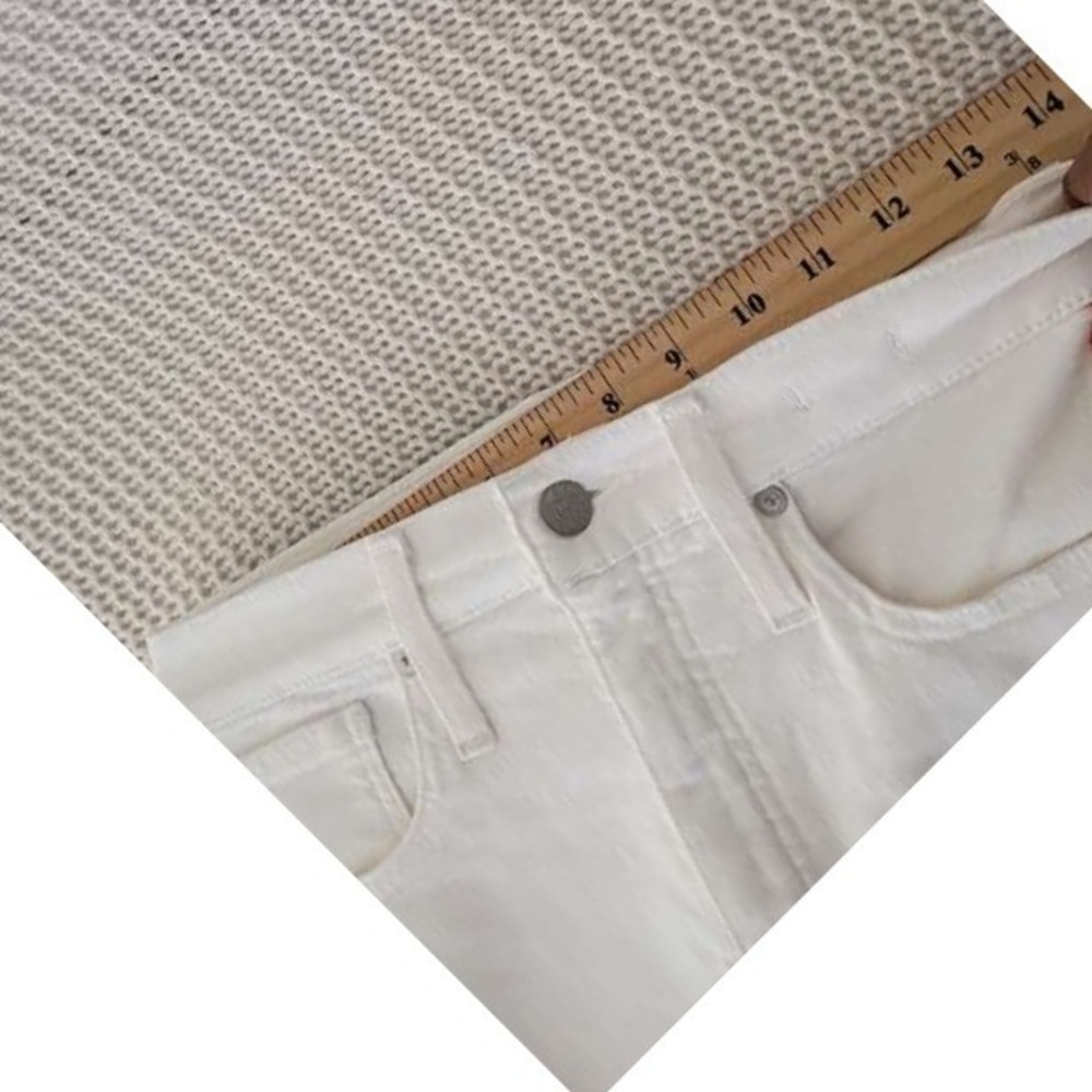 Madewell Slim Straight Tuxedo Stripe Jeans White Red 25x27 NWOT MSRP $135 - Picture 11 of 13
